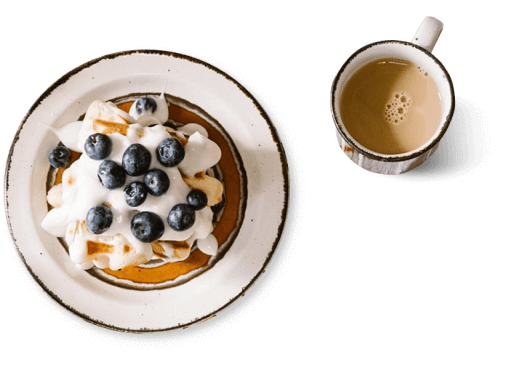 postre y café de un Menú del Día