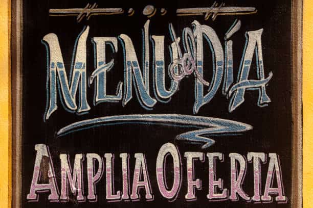 Menú del día