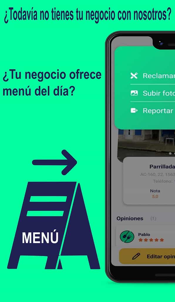 negocios de menú del día